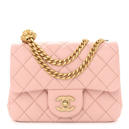 Chanel Lambskin Quilted Mini Sweet Camellia Flap Light Pink 1 of 10