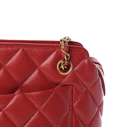 Chanel Caviar Quilted Sun Medallion Shoulder Bag Red 15 of 15