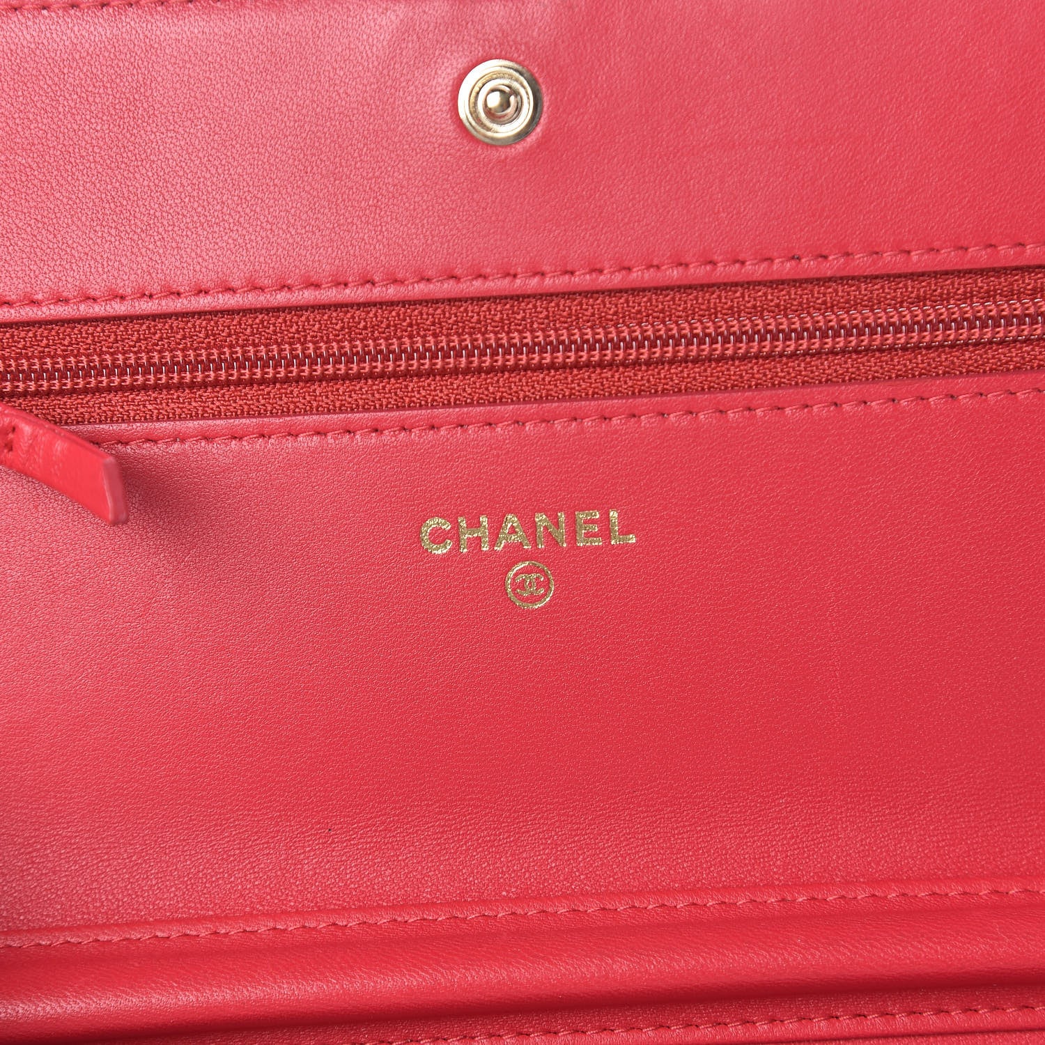 Chanel Lambskin Quilted Boy Wallet On Chain WOC Dark Pink 6 of 12