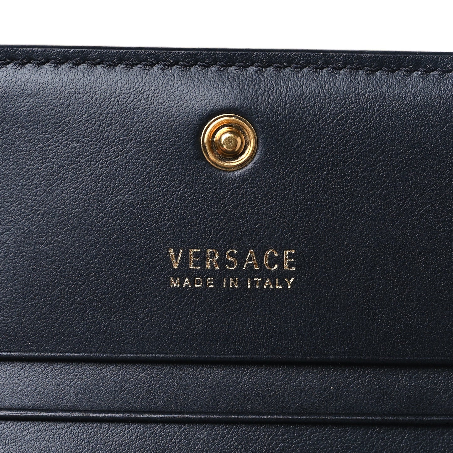 Calfskin Medusa Barocco Rodeo Print Card Holder Wallet Black Multicolor