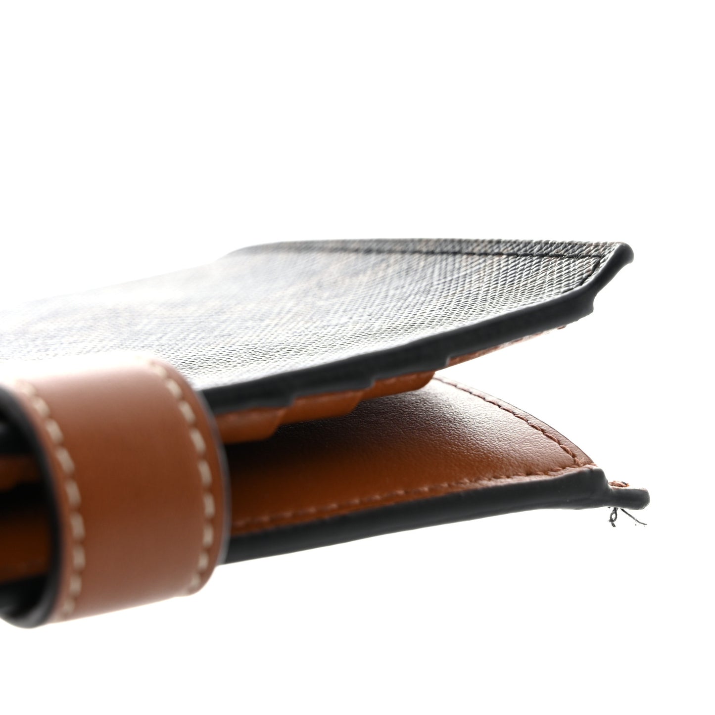 Canvas Triomphe Medium Strap Wallet Tan
