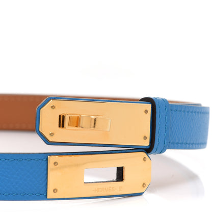 Hermes Epsom Kelly Belt Bleu Zanzibar 4 of 4