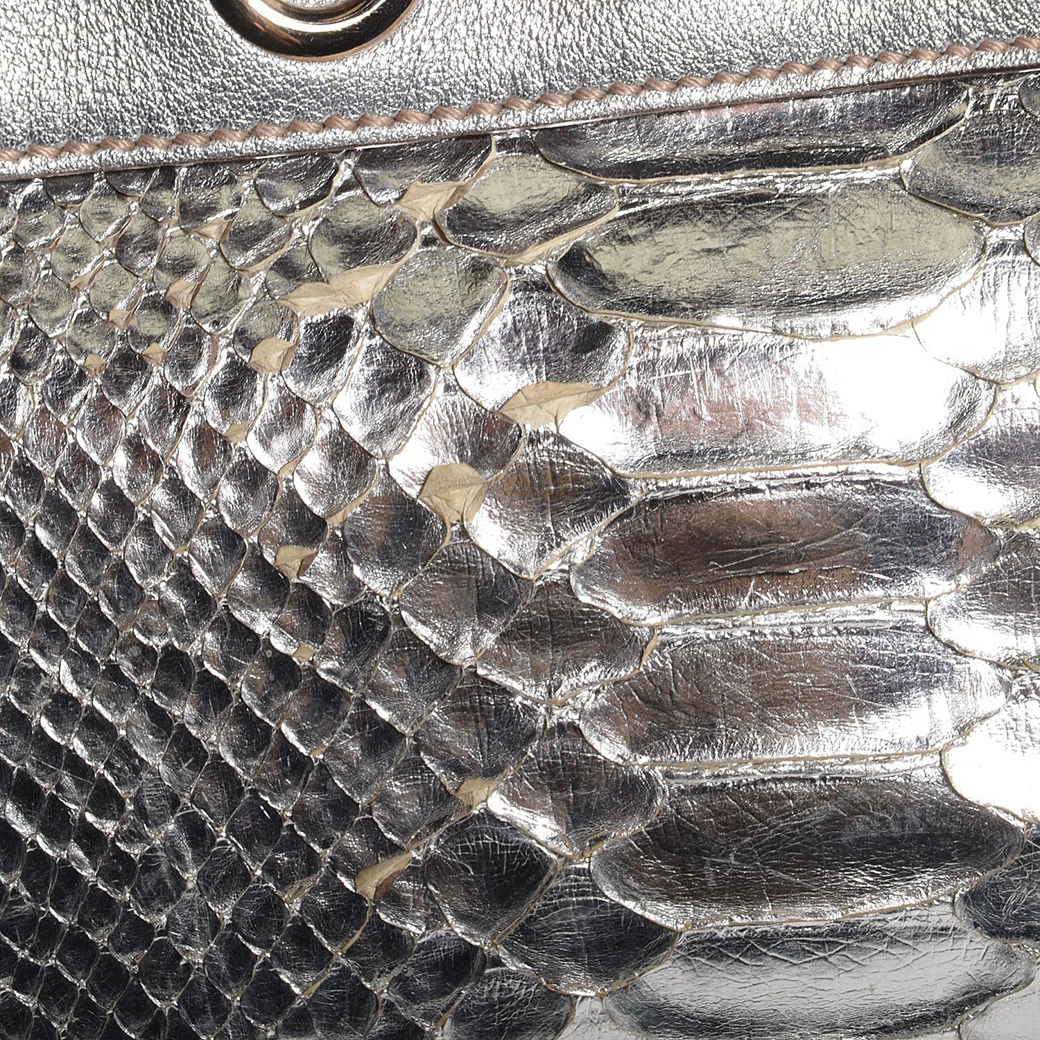 Gucci Python Romy Medium Tote Silver 8 of 9