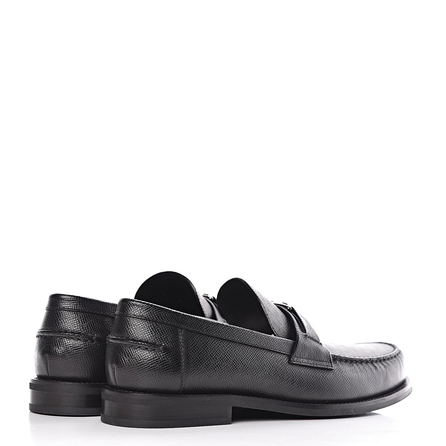Louis Vuitton Calfskin Mens Montaigne Loafers 9.5 Black 4 of 8