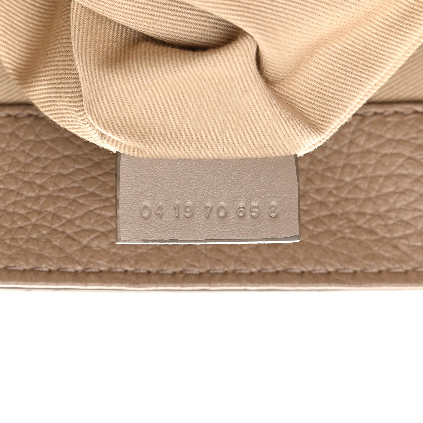 Grained Deerskin Shiny Calfskin Large Aby Day Shoulder Bag Motty Grey