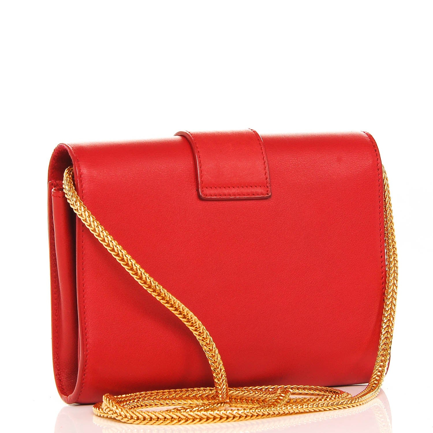 Saint Laurent Calfskin Small Classic Y Satchel Bag Rouge Orient 3 of 9