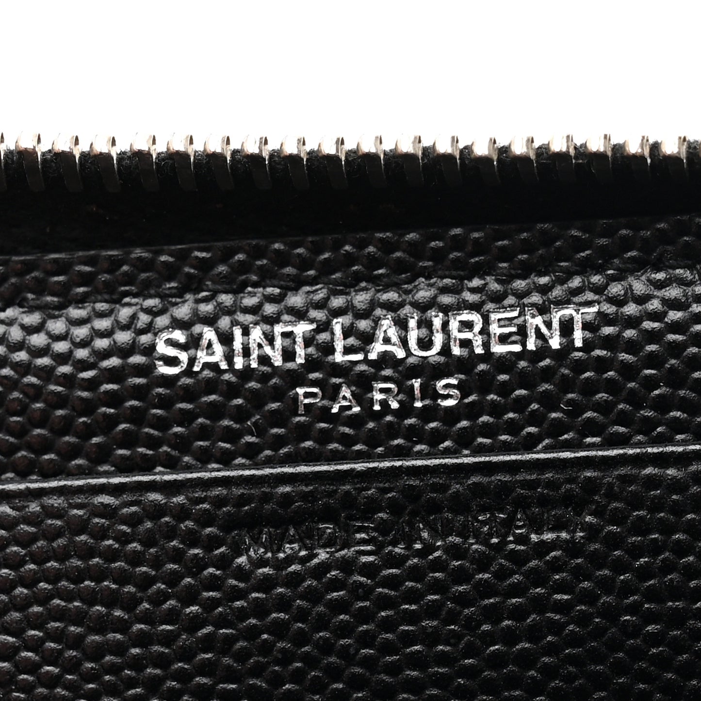 Grain De Poudre Matelasse Chevron Monogram Small Zip Around Wallet Black