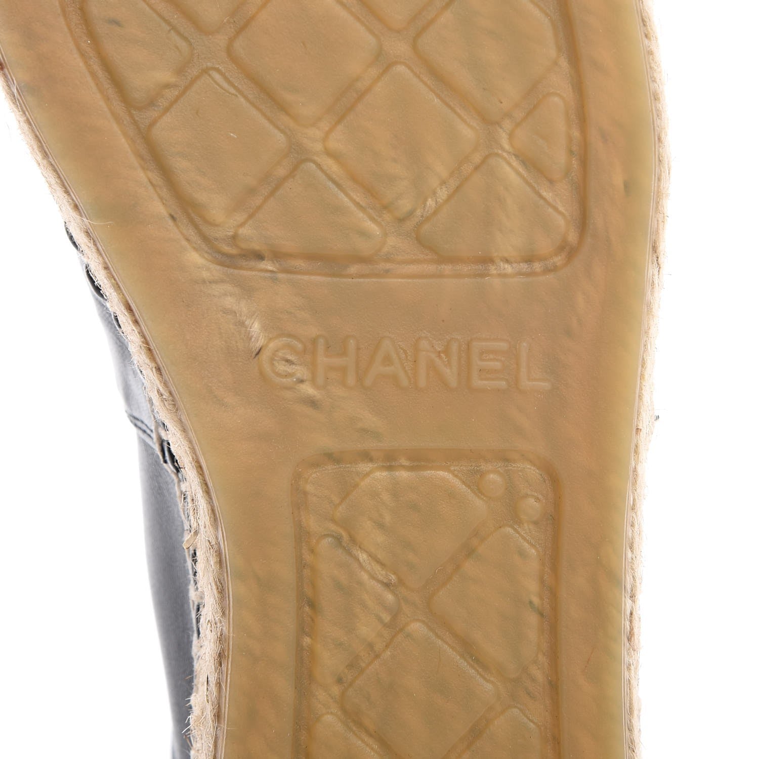 Chanel Lambskin CC Espadrilles 36 Black 7 of 10