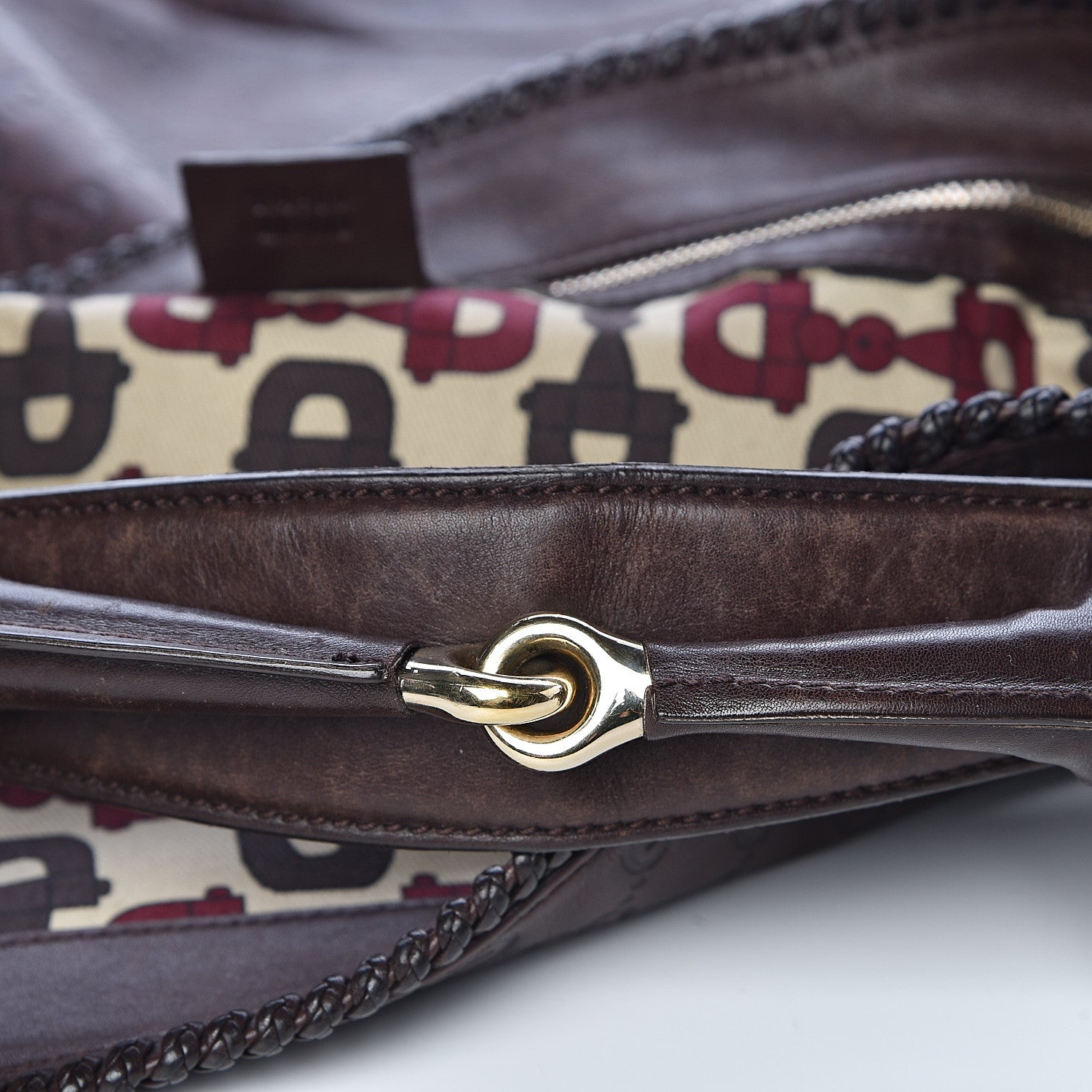 Gucci Guccissima Large Horsebit Chain Hobo Chocolate 9 of 19