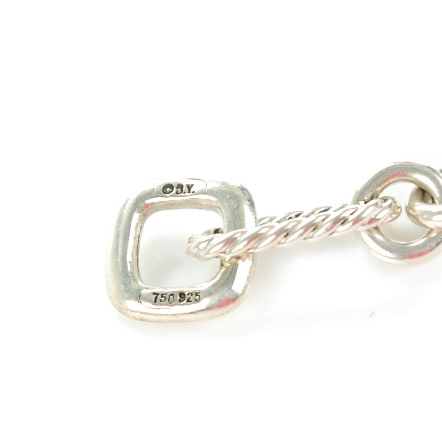 Sterling Silver 18K Yellow Gold Cable Heart Figaro Necklace