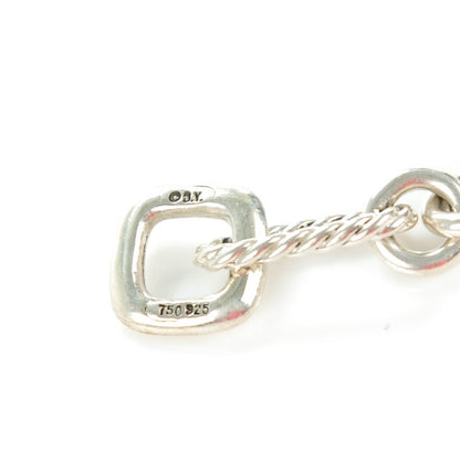 David Yurman Sterling Silver 18K Yellow Gold Cable Heart Figaro Necklace 4 of 6