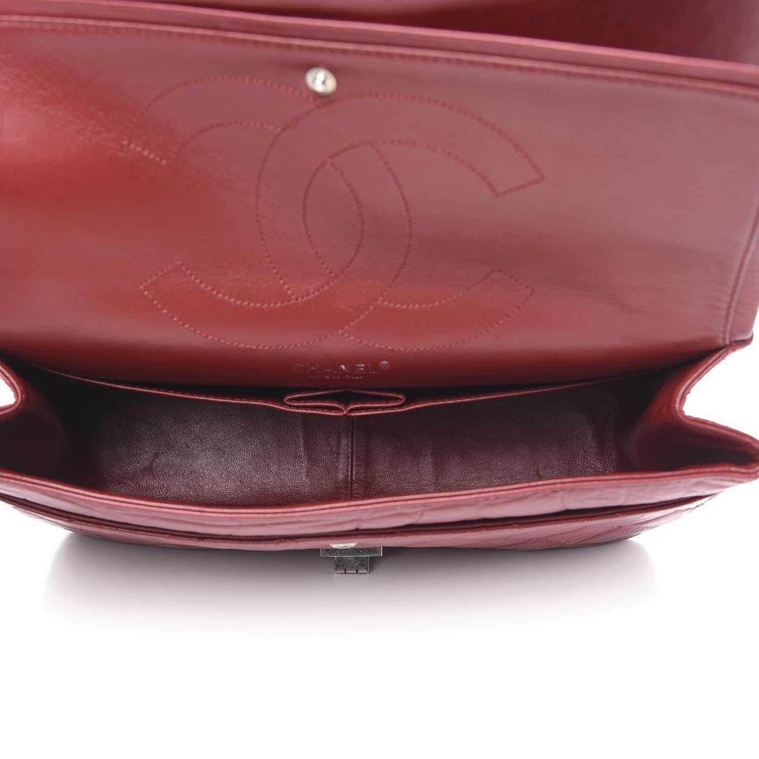 Chanel Aged Calfskin Quilted 2.55 Reissue 227 Flap Red 6 of 13