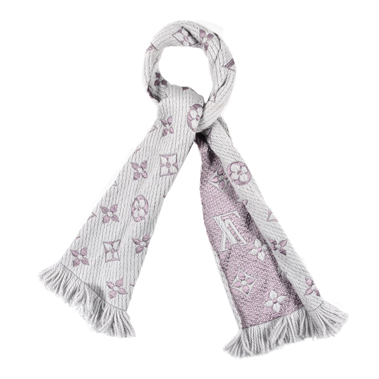 Wool Silk Logomania Duo Scarf