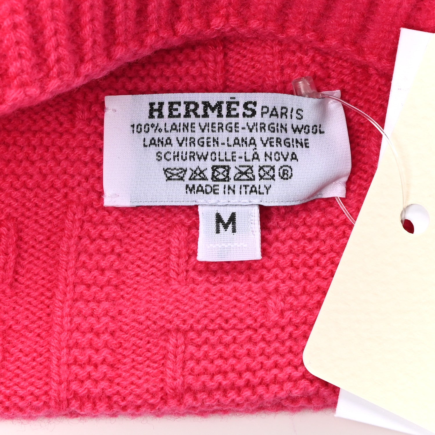 Hermes Wool Beanie Hat Rose Flash 5 of 6
