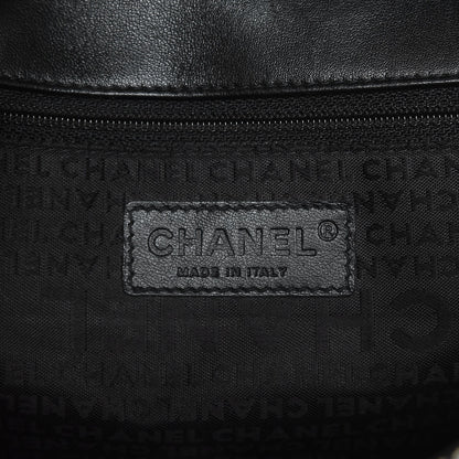 Chanel Silk Lambskin Coco Mademoiselle Scarf Flap Bag White Black 7 of 13