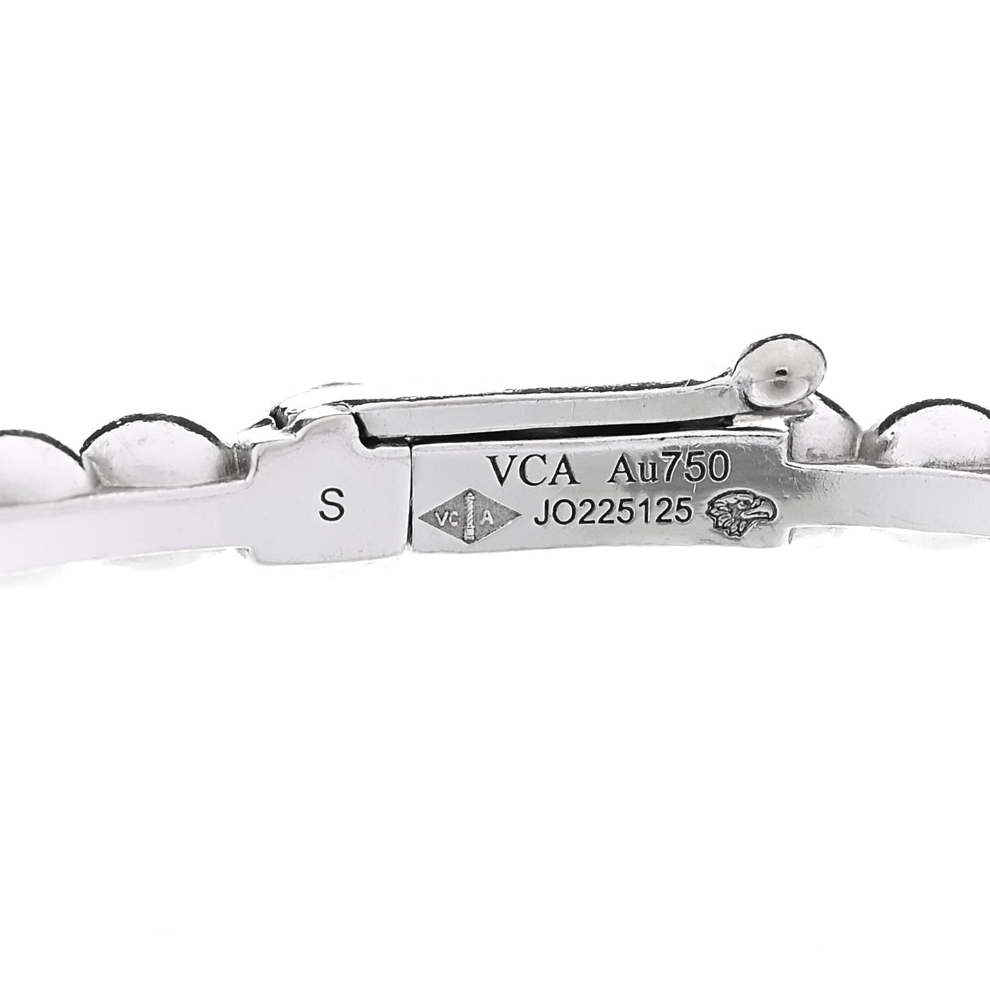 18K White Gold Perlee Pearls of Gold Bracelet S