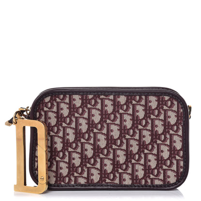Christian Dior Oblique Diorquake Clutch Burgundy 1 of 9