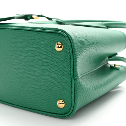 Prada Saffiano Cuir Mini Double Bag Mango 9 of 9