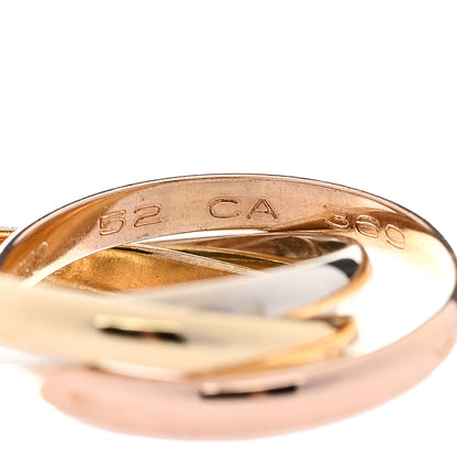 Cartier 18K Pink Yellow White Gold Small Trinity Ring 52 6 5 of 5