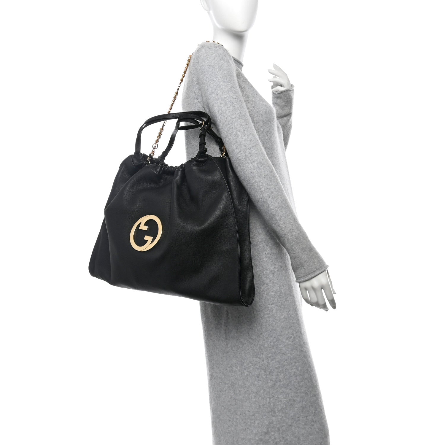 Gucci Calfskin Large Blondie Tote  Black 2 of 10