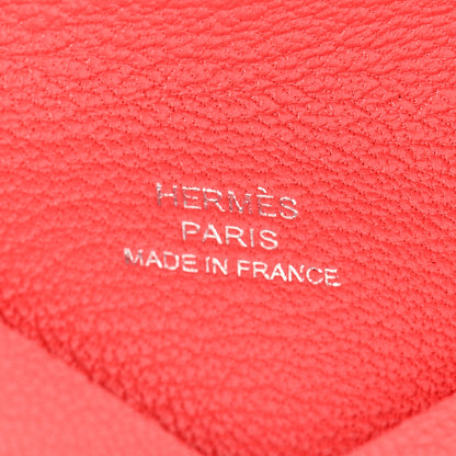 Hermes Chevre Mysore Calvi Card Case Rose Jaipur 6 of 7