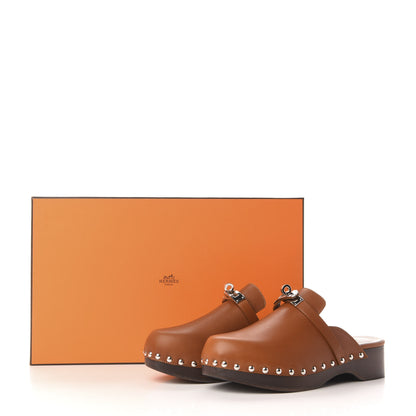 Hermes Heritage Calfskin Carlotta Mules 36 Naturel 8 of 8