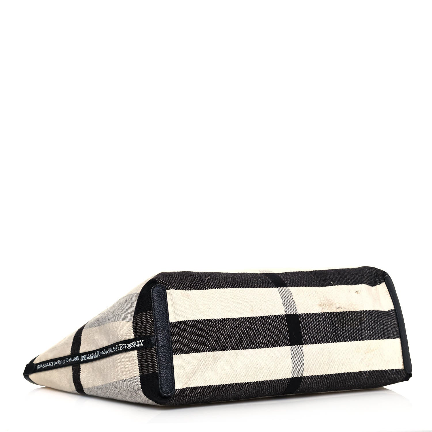 Burberry Coated Canvas Mega Check Sketchbook Reversible Tote White Black 15 of 23
