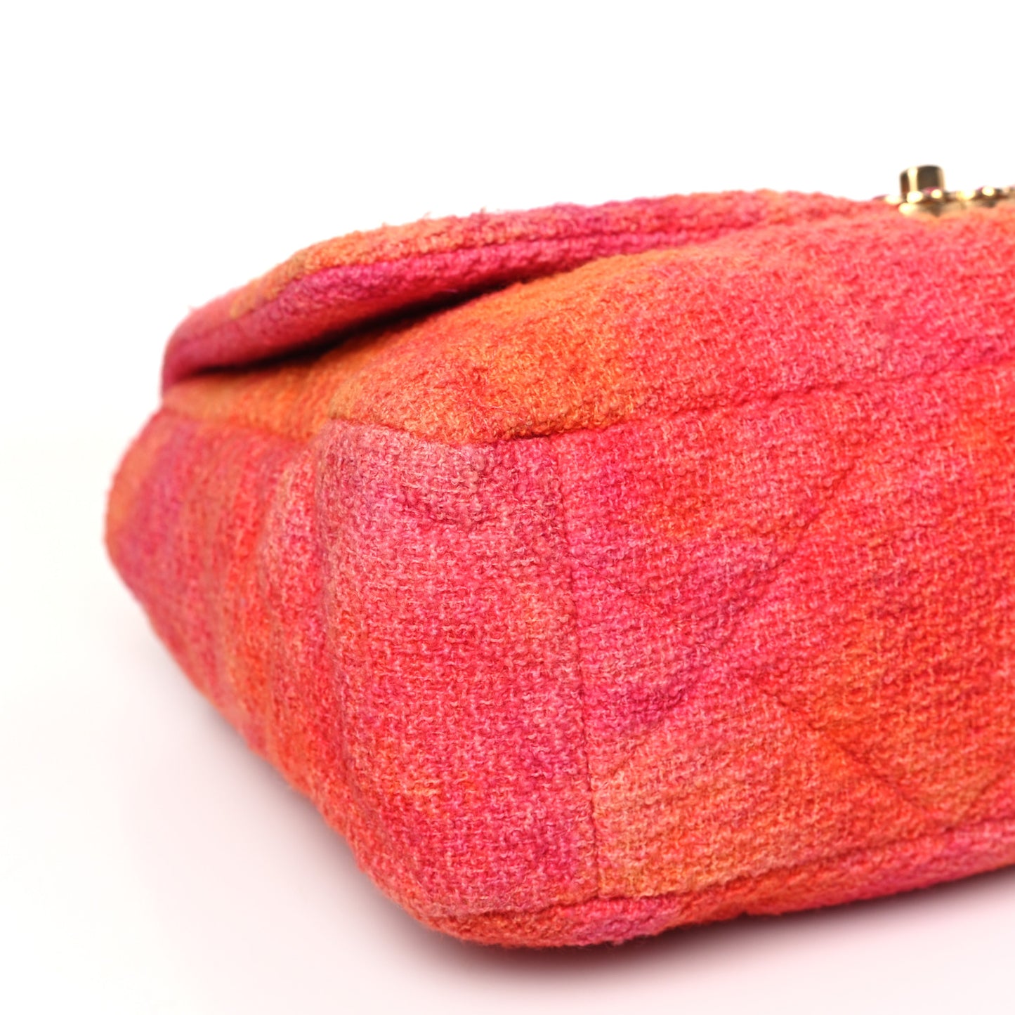 Tweed Quilted Maxi Chanel 19 Flap Coral Pink