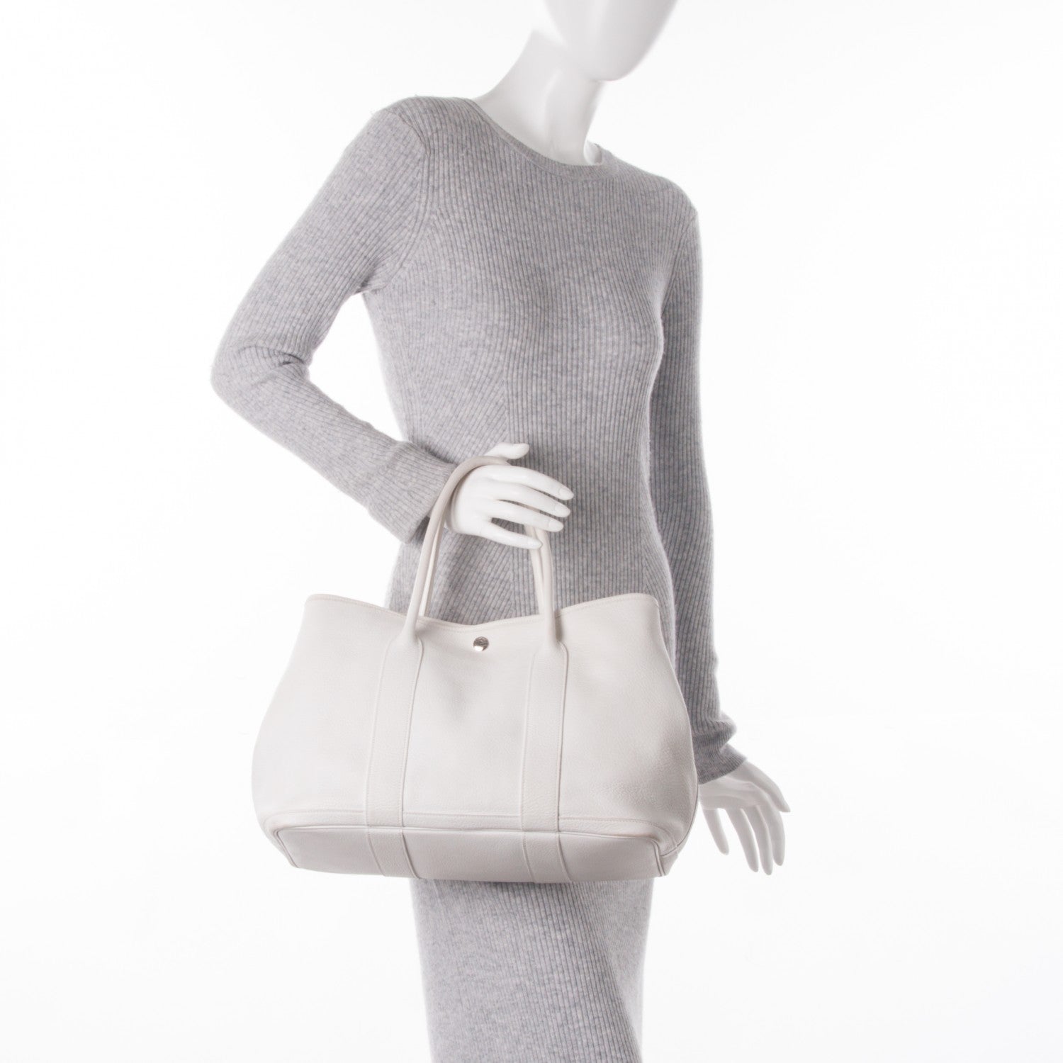 Hermes Negonda Garden Party Tote 36 MM White 3 of 12