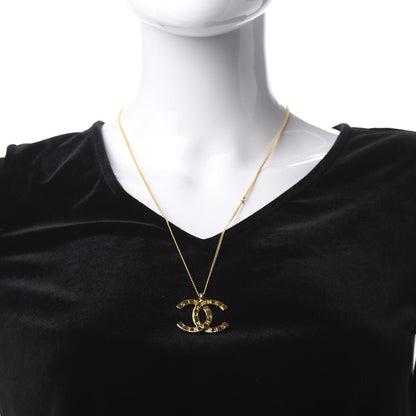 Chanel Metal CC Paris Button Necklace Gold 2 of 5
