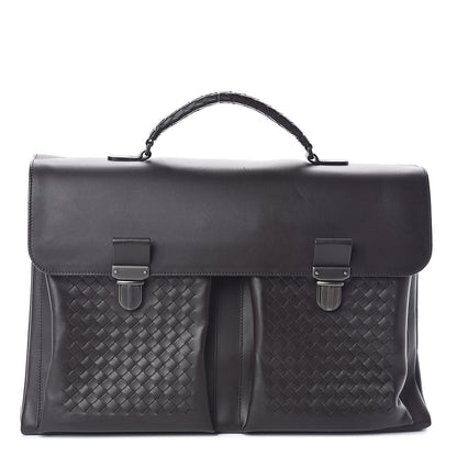 Bottega Veneta Calfskin Intrecciato Briefcase Ebano 1 of 13