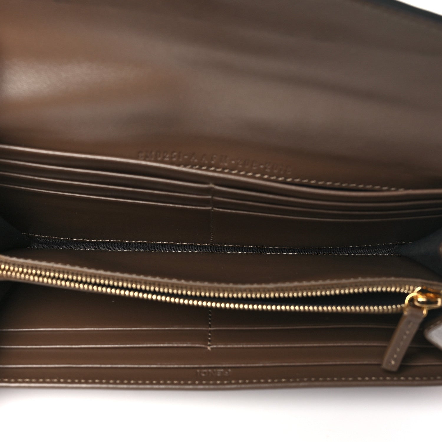 Fendi Vitello Soft F is Fendi Bi-Color FF 1974 Embossed Continental Envelope Wallet Maya Black 5 of 8