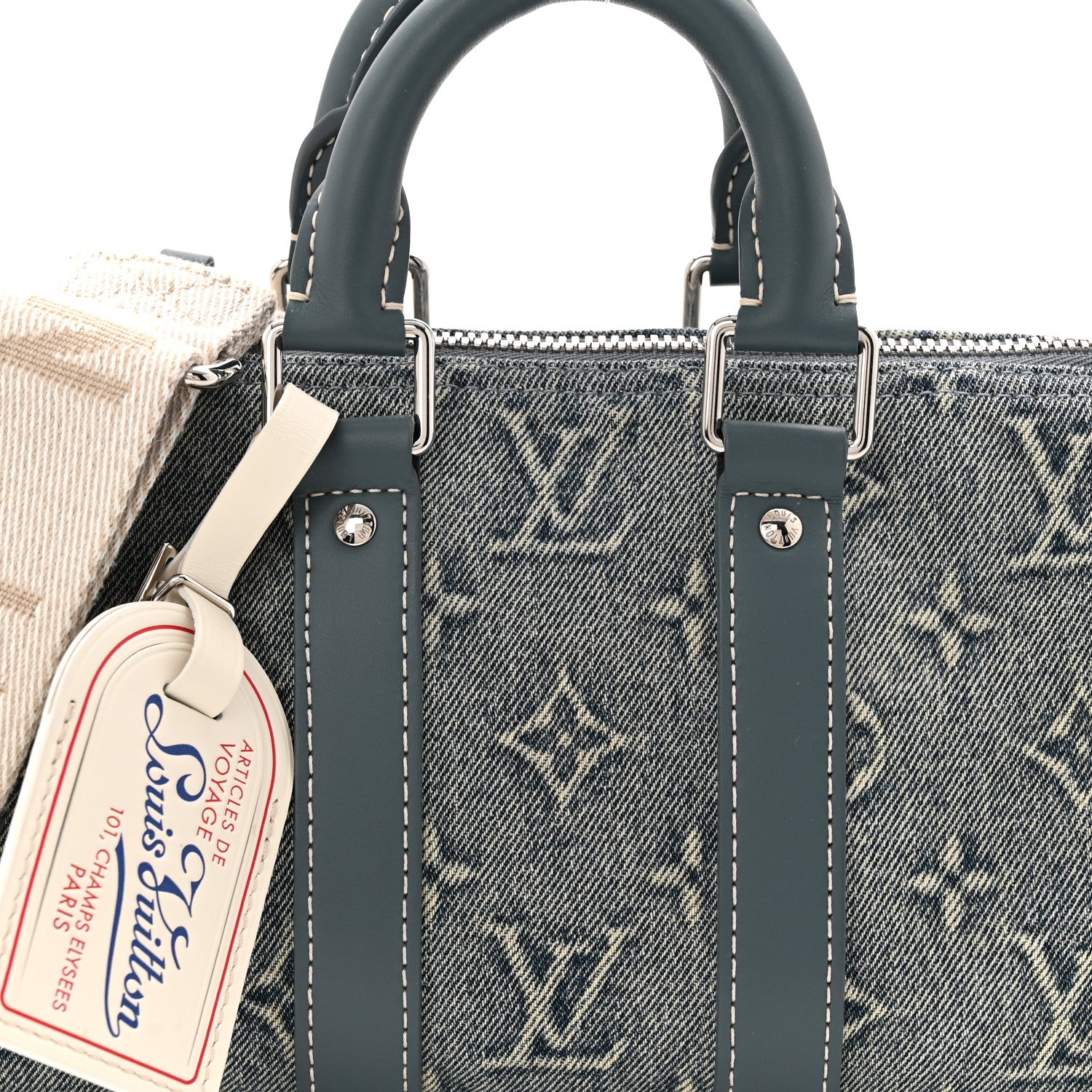 Louis Vuitton Monogram Washed Denim Keepall Bandouliere 25 1884622
