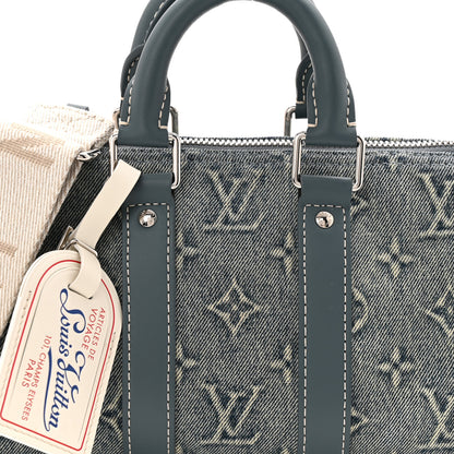 Louis Vuitton Monogram Washed Denim Keepall Bandouliere 25 6 of 8