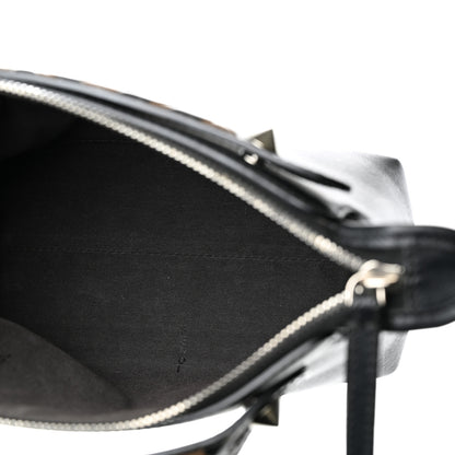 Fendi Vitello Dolce Bi-Color FF 1974 Embossed Mini By The Way Boston Bag Black Maya 5 of 11