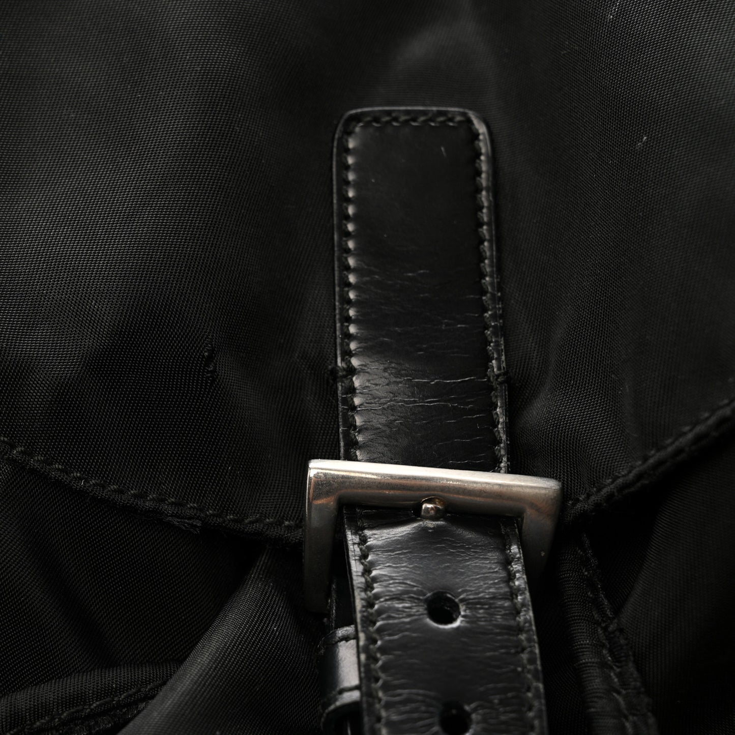 Tessuto Nylon Vela Cinch Backpack Black