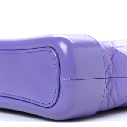 Chanel Aged Calfskin Quilted Small Gabrielle Hobo Purple 10 of 11