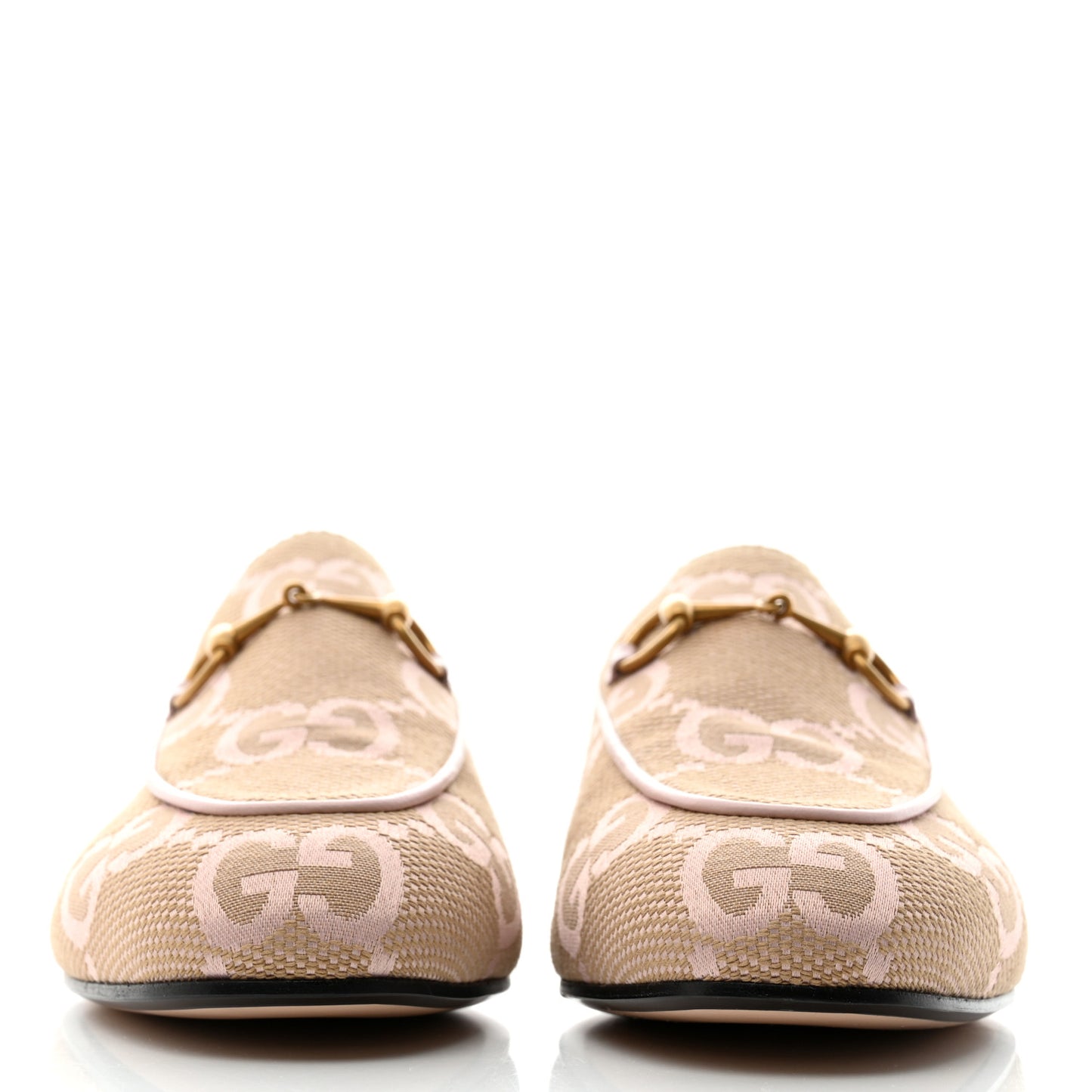 Monogram Macro GG Nappa Charlotte Womens Princetown Slippers 39 Beige Perfect Pink