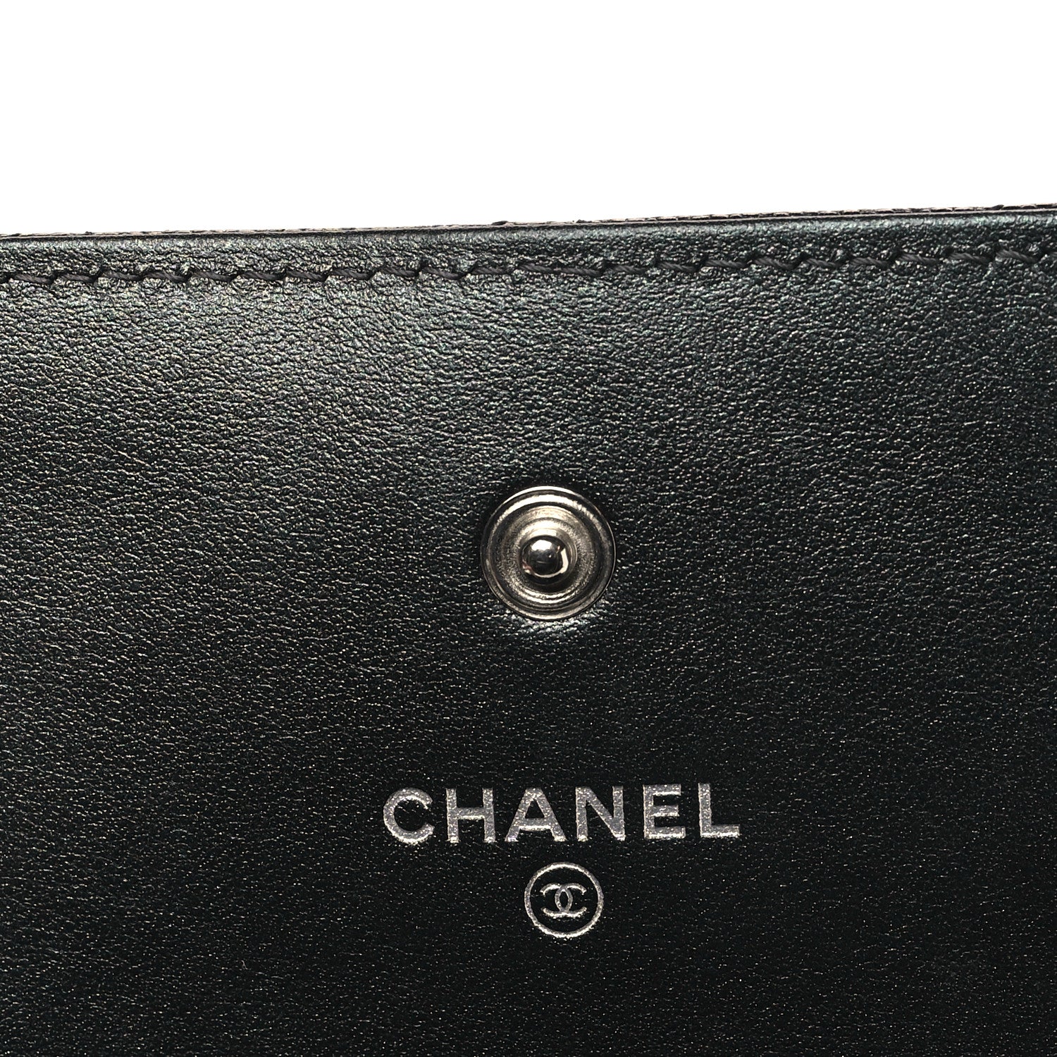 Chanel Iridescent Caviar Quilted Classic Pouch Clutch Black 6 of 11