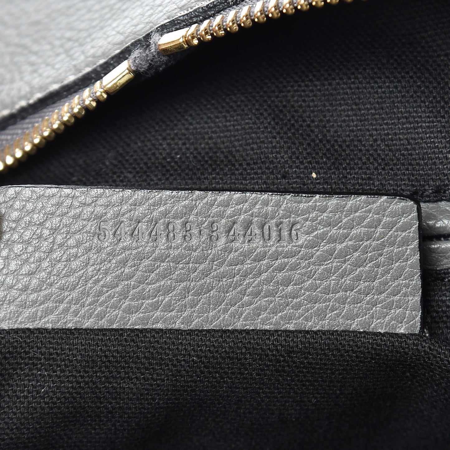 Pebbled Calfskin Large Skull Padlock Zip Around Tote Dark Grey