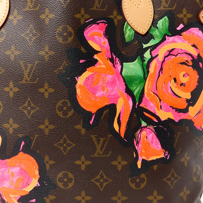 Louis Vuitton Monogram Roses Neverfull MM 8 of 10