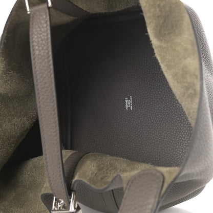 Hermes Taurillon Clemence Picotin Lock 22 MM Etain 5 of 11