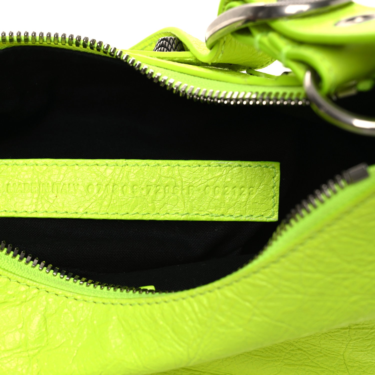 Balenciaga Agneau Arena Le Cagole Shoulder Bag XS Fluo Yellow 8 of 13