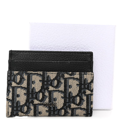 Christian Dior Grained Calfskin Oblique Card Holder Black 8 of 8