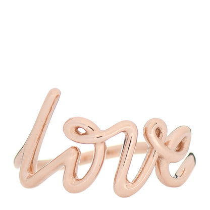 Tiffany 18K Rose Gold Paloma's Graffiti Love Ring 50 5.5 1 of 5