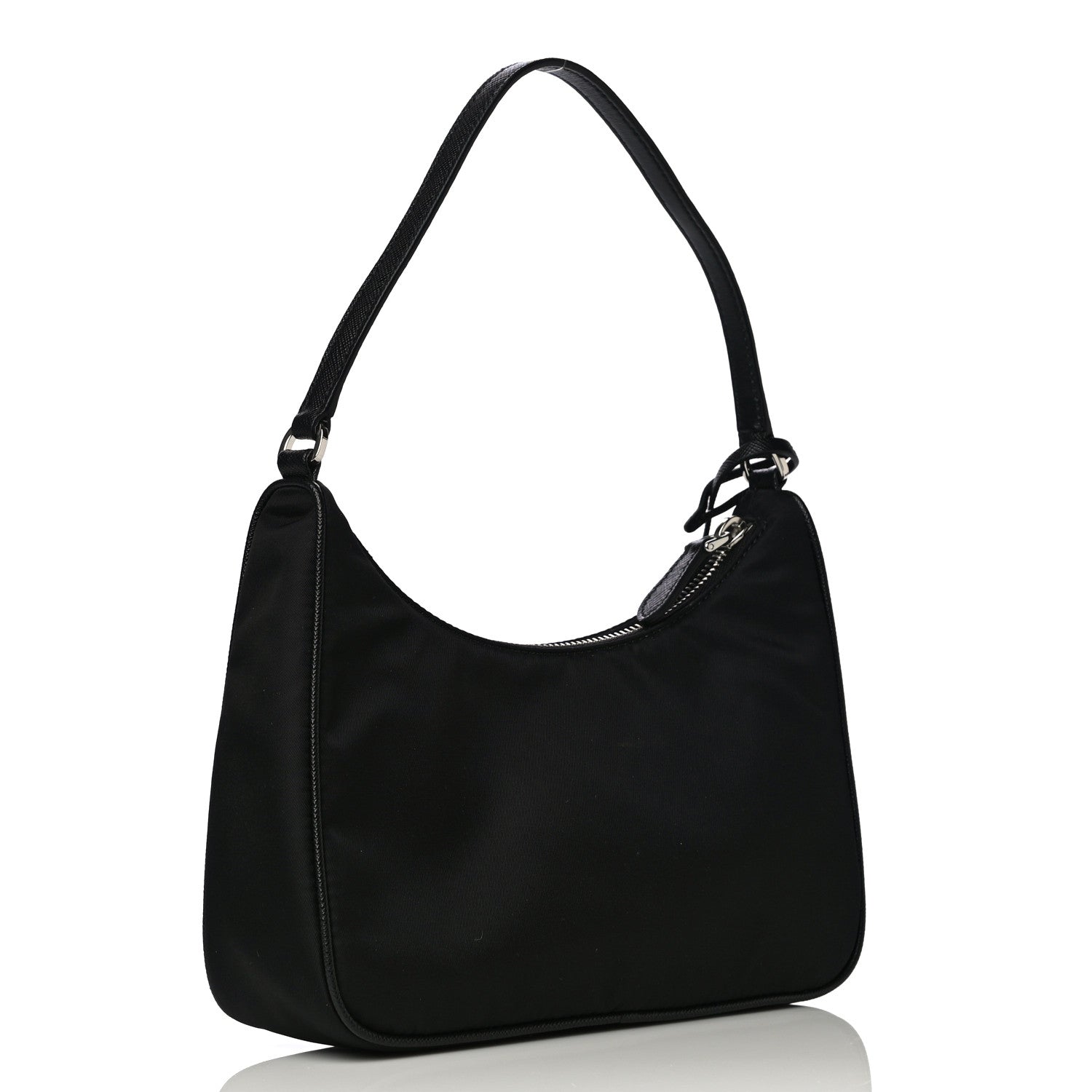 Prada Tessuto Nylon Saffiano Mini Re-Edition 2005 Bag Black 2 of 11