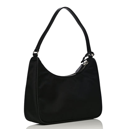 Prada Tessuto Nylon Saffiano Mini Re-Edition 2005 Bag Black 2 of 11