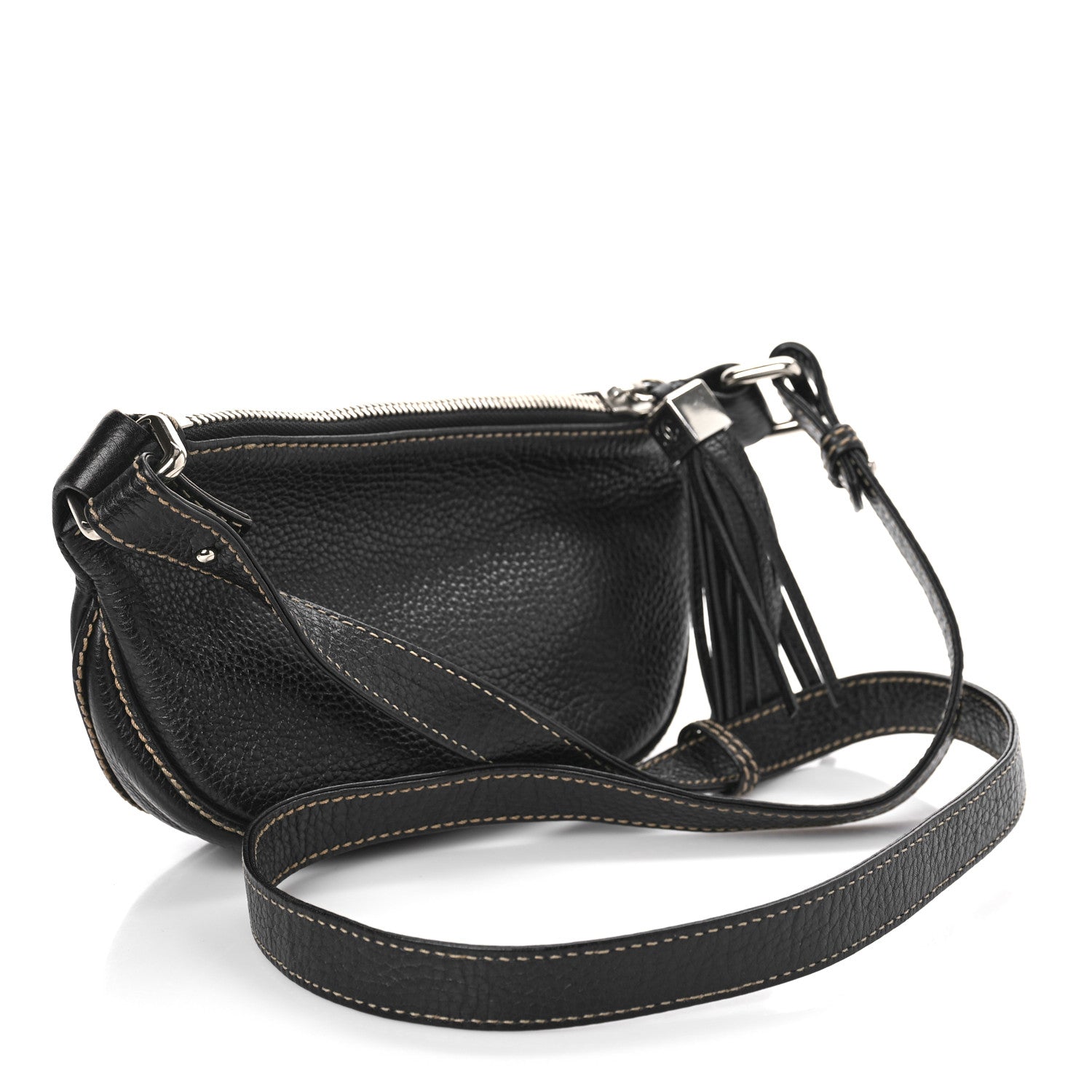 Chanel Grained Calfskin Lax Crossbody Bag Black 2 of 11