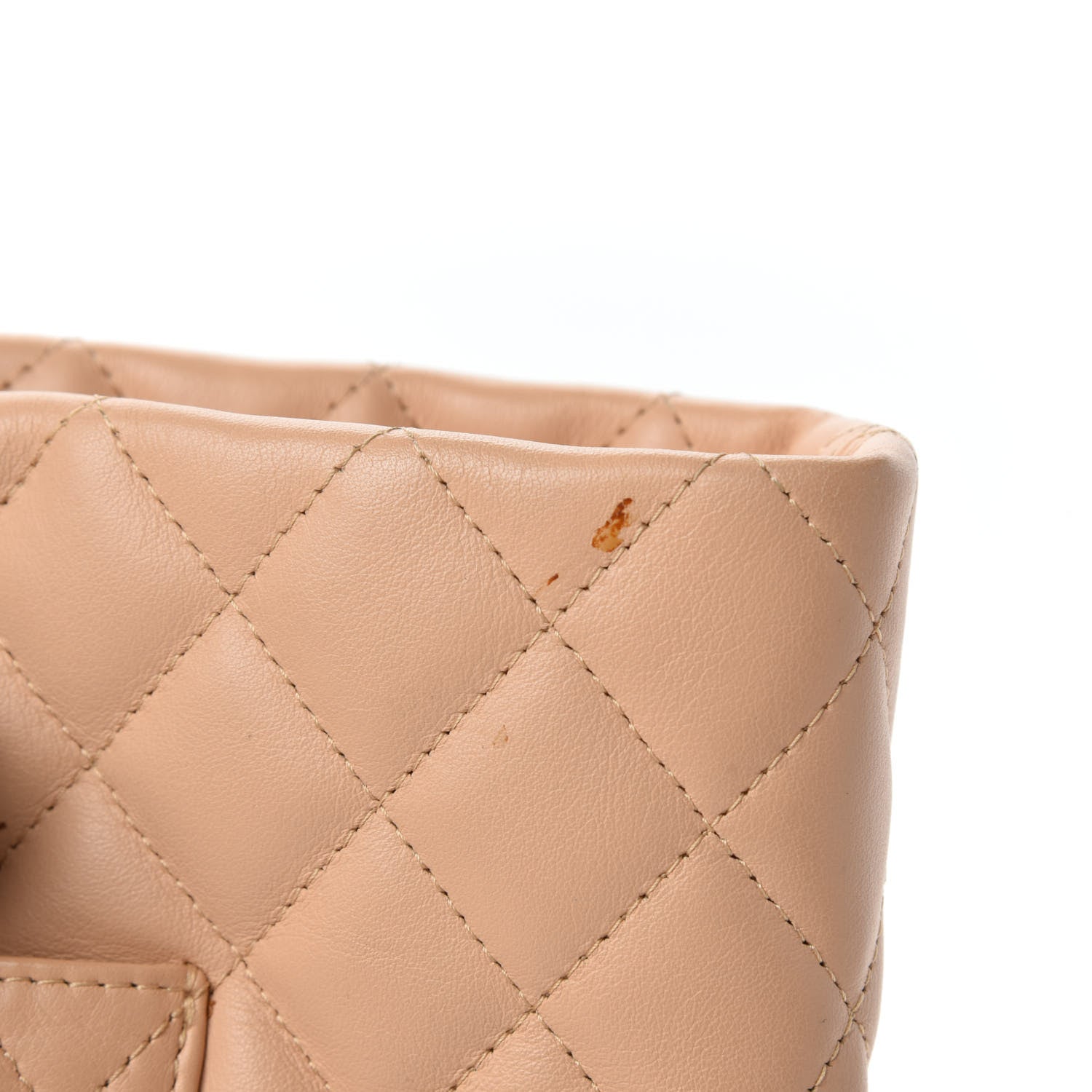 Chanel Calfskin Quilted Large Cambon Tote Beige Black 8 of 12