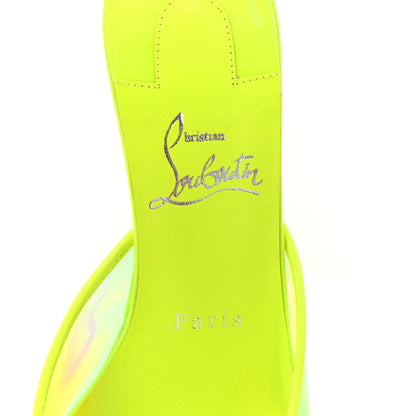 Christian Louboutin PVC Just Arch 100 Slide Sandals 37 Neon Yellow 8 of 9
